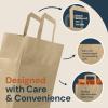imageReli 10x5x13 in Brown Paper Bags with Handles  110 Pack  Kraft Paper Shopping Bags with Flat Handles Bulk  Ideal for Gifts Retail Shopping Merchandise Take OutTo Go Party Crafts