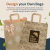 imageReli 10x5x13 in Brown Paper Bags with Handles  110 Pack  Kraft Paper Shopping Bags with Flat Handles Bulk  Ideal for Gifts Retail Shopping Merchandise Take OutTo Go Party Crafts