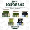 imageReli Biodegradable Dog Poop Bags wHolder 1200 Count  80 Rolls Bulk  Leash Clip Dispenser  9x13 Large Dog Bags for Poop  Green EcoFriendly Oxobiodegradable Waste Disposal Refills Unscented