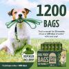 imageReli Biodegradable Dog Poop Bags wHolder 1200 Count  80 Rolls Bulk  Leash Clip Dispenser  9x13 Large Dog Bags for Poop  Green EcoFriendly Oxobiodegradable Waste Disposal Refills Unscented