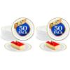 imageReli 50 Pcs Plastic Dessert Plates Disposable 75 inch White wGold Rim  Small Plates for Party Heavy Duty  Hard Plastic for Dessert Wedding Birthday SaladAppetizer 75 Pack of 275 Pack of 2
