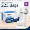 imageReli SuperFit Code K 225 Count  Compatible with Simplehuman Code K  Custom Fit Liners  Drawstring Trash Bags  3545 Liter  912 Gallon  White  Roll Pack