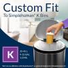 imageReli SuperFit Code K 225 Count  Compatible with Simplehuman Code K  Custom Fit Liners  Drawstring Trash Bags  3545 Liter  912 Gallon  White  Roll Pack