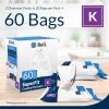 imageReli SuperFit Code K 60 Count  Compatible with Simplehuman Code K  Dispenser Pack Custom Fit Liners  Drawstring Trash Bags  3545 Liter  912 Gallon  White