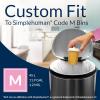 imageReli SuperFit Code M 120 Count  Compatible with Simplehuman Code M  Dispenser Pack Custom Fit Liners  Drawstring Trash Bags  45 Liter  119 Gallon  White