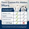 imageReli SuperFit Code N 120 Count  Compatible with Simplehuman Code N  Dispenser Pack Custom Fit Liners  Drawstring Trash Bags  4550 Liter  119132 Gallon  White