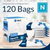 imageReli SuperFit Code N 120 Count  Compatible with Simplehuman Code N  Dispenser Pack Custom Fit Liners  Drawstring Trash Bags  4550 Liter  119132 Gallon  White
