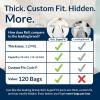 imageReli SuperFit Code P 120 Count  Compatible with Simplehuman Code P  Dispenser Pack Custom Fit Liners  Drawstring Trash Bags  5060 Liter  1316 Gallon  White