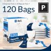 imageReli SuperFit Code P 120 Count  Compatible with Simplehuman Code P  Dispenser Pack Custom Fit Liners  Drawstring Trash Bags  5060 Liter  1316 Gallon  White