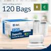 imageReli SuperFit Code RC 120 Count  Compatible with Simplehuman Code RC  Custom Fit Liners  Drawstring Trash Bags  1012 Liter  2632 Gallon  White  Roll Pack