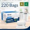 imageReli SuperFit Code RC 220 Count  Compatible with Simplehuman Code RC  Custom Fit Liners  Drawstring Trash Bags  1012 Liter  2632 Gallon  White  Roll Pack