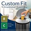 imageReli SuperFit Code RC 60 Count  Compatible with Simplehuman Code RC  Custom Fit Liners  Drawstring Trash Bags  1012 Liter  2632 Gallon  White  Roll Pack