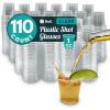 imageReli 110 Count 1 oz Plastic Shot Glasses Disposable  Clear Jello Shot Cups  Mini Plastic Cups for Party Sauces Samples  BPA Free Shatterproof 1oz Mini Glasses Disposable1 oz 110 Count