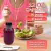 imageReli Plastic Juice Bottles 30 Pack Bulk 12 oz Round Plastic Juice Bottles with Caps amp Sticker Labels  Clear Empty for Juicing 12oz  Disposable Reusable Containers for Juicing Smoothies
