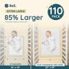 imageReli Premium XL Disposable Baby Changing Pad Liners  XL 24 x 18  110 Pack  Super Absorbent Soft Waterproof Quick Dry  Carry on the Go for Quick Diaper Changes White