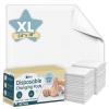 imageReli Premium XL Disposable Baby Changing Pad Liners  XL 24 x 18  110 Pack  Super Absorbent Soft Waterproof Quick Dry  Carry on the Go for Quick Diaper Changes White