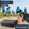 imageReli 50 Gallon Trash Bags 50 Count  Black  Twist Ties Included  Extra Tough LeakProof Heavy Duty Garbage Bags  Ideal for Large Clean Ups