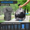 imageReli 65 Gallon Trash Bags 30 Count  Black  Twist Ties Included  Extra Tough LeakProof Heavy Duty Garbage Bags  Ideal for Large Clean Ups