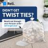 imageReli 95 Gallon Trash Bags 15 Count  Clear  Twist Ties Included  Extra Tough LeakProof Heavy Duty Garbage Bags  Ideal for Large Clean Ups