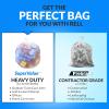 imageReli 95 Gallon Trash Bags 15 Count  Clear  Twist Ties Included  Extra Tough LeakProof Heavy Duty Garbage Bags  Ideal for Large Clean Ups