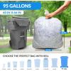 imageReli 95 Gallon Trash Bags 15 Count  Clear  Twist Ties Included  Extra Tough LeakProof Heavy Duty Garbage Bags  Ideal for Large Clean Ups