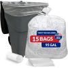 imageReli 95 Gallon Trash Bags 15 Count  Clear  Twist Ties Included  Extra Tough LeakProof Heavy Duty Garbage Bags  Ideal for Large Clean Ups