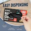 imageReli Black Nitrile Gloves Large  100 Pack Heavy Duty Disposable Gloves 5 mil  Powder Free Latex Free  SingleUse  Premium Nitrile Material for Automotive Cleaning Cooking  Food Safe