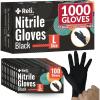 imageReli Black Nitrile Gloves Large  1000 Pack Disposable Gloves 35 Mil  Powder Free Latex Free  SingleUse  Premium Nitrile Material for Automotive Work Cleaning Cooking  Food Safe Material