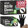 imageReli Black Nitrile Gloves Medium  1000 Pack Disposable Gloves 35 Mil  Powder Free Latex Free  SingleUse  Premium Nitrile Material for Automotive Work Cleaning Cooking  Food Safe Material