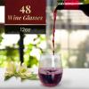 imageReli Disposable Wine Glasses 48 Pack 12oz Plastic Stemless Wine Glasses Disposable  Clear and Stemless for Parties Cocktails Whiskey Weddings  Shatterproof