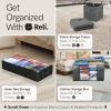 imageReli 90L Under Bed Storage Containers 4 Pack  Closet Organizer with Clear Window  Underbed Storage Bins for Towels Sweaters Linens  Large Organizer for Closet Black