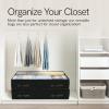 imageReli 90L Under Bed Storage Containers 4 Pack  Closet Organizer with Clear Window  Underbed Storage Bins for Towels Sweaters Linens  Large Organizer for Closet Black