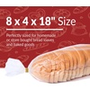 image:imageReli Bread Bags with Ties  8 x 4 x 18  250 Pack 250 Twist Ties  Bulk Bags for Homemade Bread Bakery Loaf Packing  Clear Large