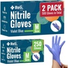 image:imageReli Nitrile Gloves Medium  Disposable Gloves 500 Pack Bulk  Powder Free Latex Free Food Safe  SingleUse  Premium Nitrile Rubber for Cleaning Automotive Salon  Violet BlueIris Blue