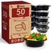 image:imageReli Meal Prep Bowls wLids  50 Pack 16 oz  Disposable Bowls with Lids  MicrowaveFreezer Safe