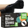 image:imageReli Black Nitrile Gloves Medium  Disposable Gloves 100 Pack  Powder Free Latex Free Food Safe  SingleUse  Premium Nitrile Rubber Material for Automotive Work Cleaning Cooking