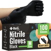 image:imageReli Black Nitrile Gloves Medium 100 Pack  Heavy Duty Disposable Gloves  Powder Free Latex Free Food Safe  SingleUse  Premium Nitrile Rubber Material for Mechanic Cleaning Cooking