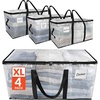 image:imageReli Moving Bags Heavy Duty 4 Pack  Extra Large Totes for Storage amp Packing  Small Space amp Dorm Room Essentials  Packing Bags with Handles amp Zippers  Alternative to Moving Boxes Clear