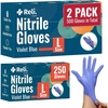 image:imageReli Nitrile Gloves Large  Disposable Gloves 500 Pack Bulk  Powder Free Latex Free Food Safe  SingleUse  Premium Nitrile Rubber for Cleaning Automotive Salon  Violet BlueIris Blue