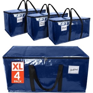 image:imageReli Moving Bags Heavy Duty 4 Pack  Extra Large Totes for Storage amp Packing  Small Space amp Dorm Room Essentials  Packing Bags with Handles amp Zippers  Alternative to Moving Boxes Blue