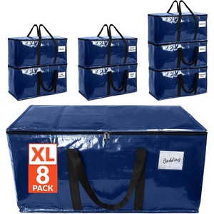 image:imageReli Moving Bags Heavy Duty 8 Pack  Extra Large Totes for Storage amp Packing  Small Space amp Dorm Room Essentials  Packing Bags with Handles amp Zippers  Alternative to Moving Boxes Blue