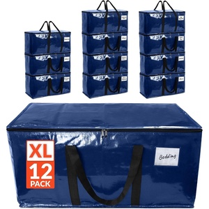 image:imageReli Moving Bags Heavy Duty 12 Pack  Extra Large Totes for Storage amp Packing  Small Space amp Dorm Room Essentials  Packing Bags with Handles amp Zippers  Alternative to Moving Boxes Blue