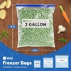 image:imageReli 2 Gallon Freezer Bags 60pk  Resealable Freezer Storage 2 Gal Size  Food Storage Resealable Bags  LeakProof Double Zipper MicrowaveSafe WriteOn Label BPA Free