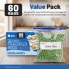 image:imageReli 2 Gallon Freezer Bags 60pk  Resealable Freezer Storage 2 Gal Size  Food Storage Resealable Bags  LeakProof Double Zipper MicrowaveSafe WriteOn Label BPA Free