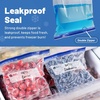 image:imageReli 2 Gallon Freezer Bags 60pk  Resealable Freezer Storage 2 Gal Size  Food Storage Resealable Bags  LeakProof Double Zipper MicrowaveSafe WriteOn Label BPA Free