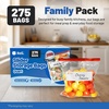 image:imageReli Quart Food Storage Bags 275pk  Resealable Storage With Sliders  Quart Size Resealable Bags For Food Toys Supplies  Slide to Seal MicrowaveSafe WriteOn Label BPA Free
