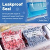 image:imageReli Quart Freezer Bags 175pk  Resealable Freezer Storage Quart Size  Food Storage Resealable Bags  LeakProof Double Zipper MicrowaveSafe WriteOn Label BPA Free