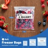 image:imageReli Quart Freezer Bags 175pk  Resealable Freezer Storage Quart Size  Food Storage Resealable Bags  LeakProof Double Zipper MicrowaveSafe WriteOn Label BPA Free