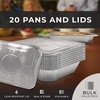 image:imageReli Aluminum Pans with Lids 9x13 20 Pack Disposable Tin Foil Trays  Oven Safe for Cooking Baking Roasting Events Meal Prep  Freezer Safe amp Dishwasher Safe