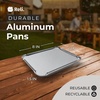 image:imageReli Aluminum Foil Pans with Lids 8x6 30 Pack Meal Prep Food Containers  Disposable Oven amp Freezer Safe for Takeout  To Go Food Storage amp Prep